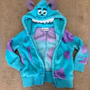 Disney Pixar Monsters Inc Sulley zip up hoodie size XS